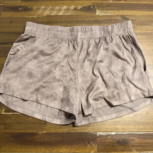 Monrow Textured Shorts Gray Soft Medium Jogger Running Pockets - Picture 1 of 8